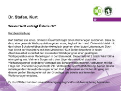 Dr. Stefan, Kurt - Universitätslehrgang Jagdwirt/in