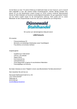 LKW-Fahrer/in - Dünnewald Stahlhandel GmbH & Co. KG