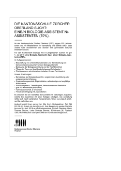 eine/n biologie-assistentin/- assistenten (70%).