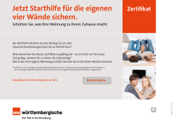 Jetzt Starthilfe f&uuml;r die eigenen vier W&auml;nde sichern.