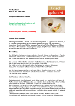 Jacquelines knuspriger Printemps mit Morchel