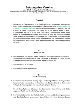 Satzungsänderung als PDF - Für den Erhalt der bayerischen