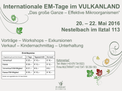 Internationale EM-Tage im VULKANLAND - Em