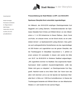Jugendzeltlager mit 300 Kindern - Stadt Weiden in der Oberpfalz
