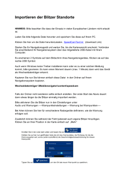 Importieren der Blitzer Standorte