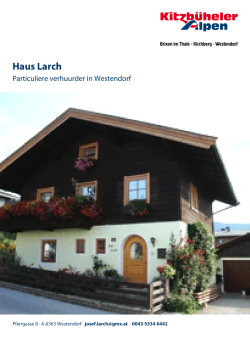 Haus Larch in Westendorf