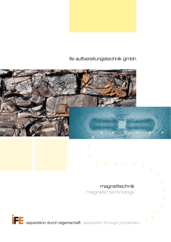 ife aufbereitungstechnik gmbh magnettechnik magnetic technology