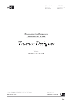 Trainee Designer