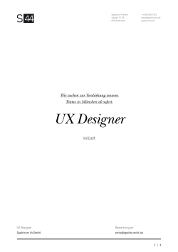 UX Designer - Spektrum 44
