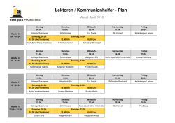 Lektoren / Kommunionhelfer-Plan