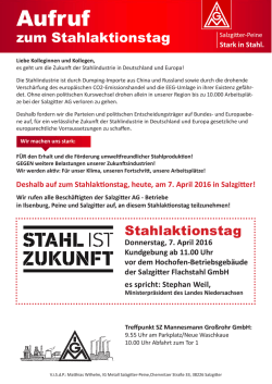 Aufruf - IG Metall Bezirk Niedersachsen und Sachsen