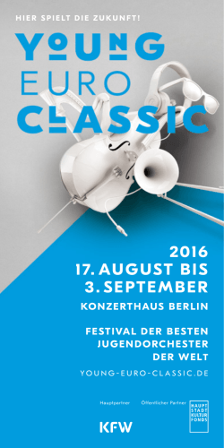 Flyer: Young Euro Classic 2016