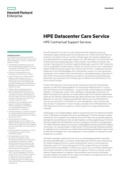 HPE Datacenter Care Service