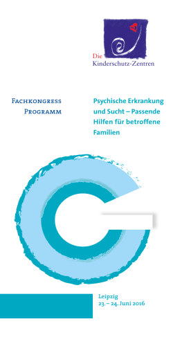Fachkongress Programm Psychische Erkrankung und Sucht
