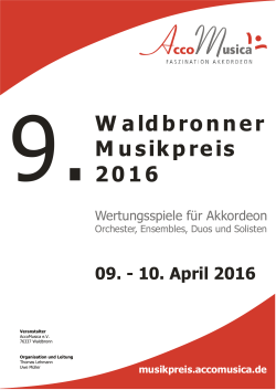 9. Waldbronner Musikpreis 2016
