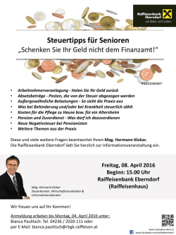 Einladung  - Mag. Hermann Klokar