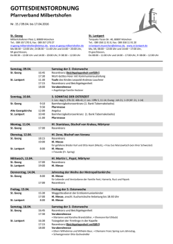 gottesdienstordnung - St. Georg, Milbertshofen