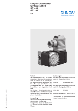 Compact-Druckwächter für Gase und Luft GW…A6 GW…A6/1