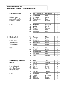 Gruppeneinteilung