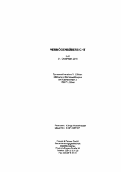 Jahresabrechnung 2015