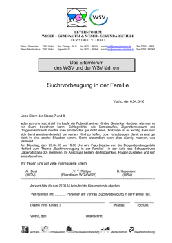 Suchtvorbeugung in der Familie - Weser
