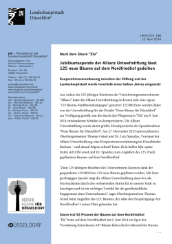 Jubil&auml;umsspende der Allianz Umweltstiftung l&auml;sst 125