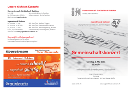 Konzertprogramm - Harmoniemusik Schübelbach