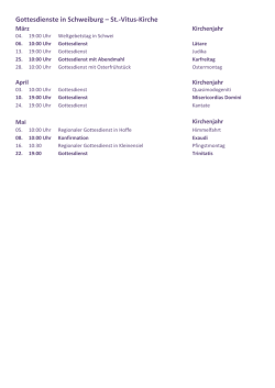 Gottesdienste - Kirchengemeinde Schweiburg