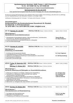 Seminarprogramm 2016 PDF - Apothekerkammer Nordrhein