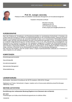 Janovsky, Prof. Dr. J&uuml;rgen