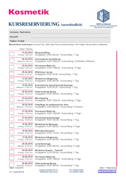 Fachbereich Kosmetik PDF