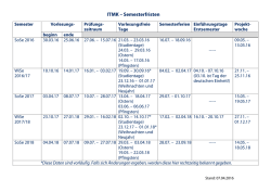 ITMK &ndash; Semesterfristen
