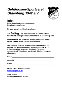 Gehörlosen-Sportverein Oldenburg 1942 eV Info