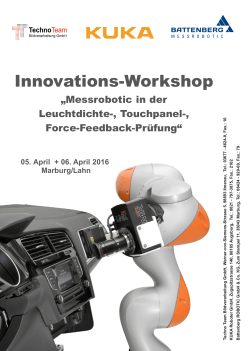 Programm/Anmeldung - Battenberg Robotic GmbH & Co. KG