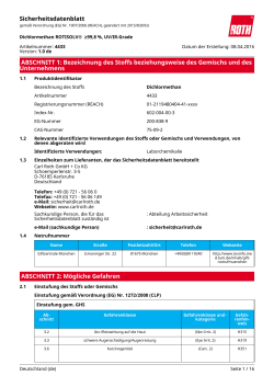 Sicherheitsdatenblatt