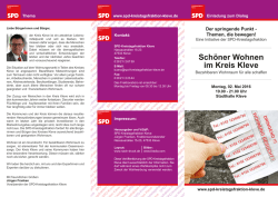 Schöner Wohnen im Kreis Kleve - SPD