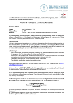 Mitarbeiter/Mitarbeiterin Chemisch