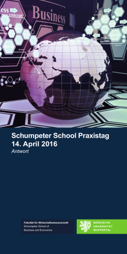 Antwortkarte - Schumpeter School Stiftung