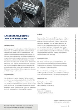 laserstrahlbohren von cfk-preforms - Fraunhofer