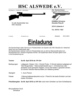 Einladung - HSC Alswede von 1946 eV