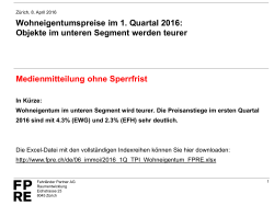 (EWG, EFH) mit Datenstand 31. März 2016 sind publiziert