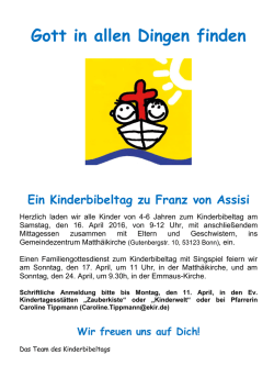 Gott in allen Dingen finden - Evangelische Kirchengemeinde