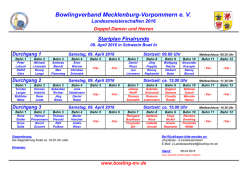 Doppel Herren 2016 - Bowlingsport in Rostock