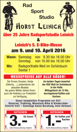 Gutschein - Rad Sport Studio