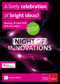 v Einladung zur Night of Innovations
