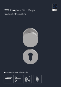 ECO Produktinformation Kn&ouml;pfe &ndash; OKL Magis