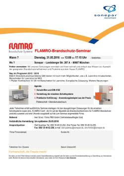 F FLAMRO-Brandschutz-Seminar - E