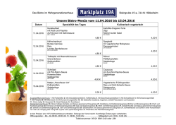 Wochen-Speiseplan