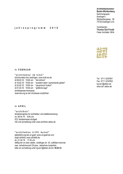 jahresprogramm 2016 - Architektenkammer Baden