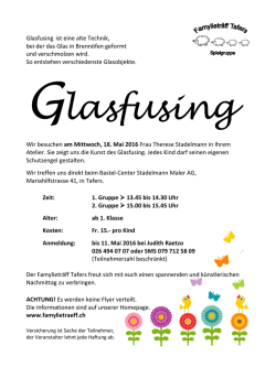 Glasfusing ist eine alte Technik, bei der das Glas in Brenn&ouml;fen